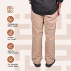 Desert Sand Linen Blend Relaxed Fit