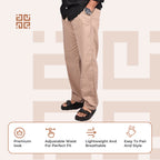 Desert Sand Linen Blend Relaxed Fit