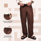 Coffee Brown Linen Blend Relaxed Fit