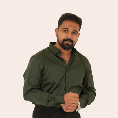 Satin Shirt Green