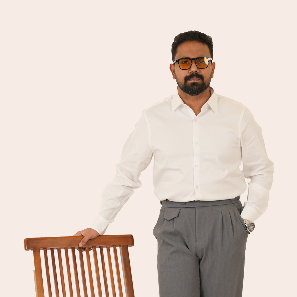 Satin Shirt White - Elther